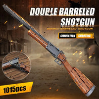 Thumbnail for Building Blocks Military Motorized Double-Barreled Shotgun Bricks Toy Construction Set Toys - 6