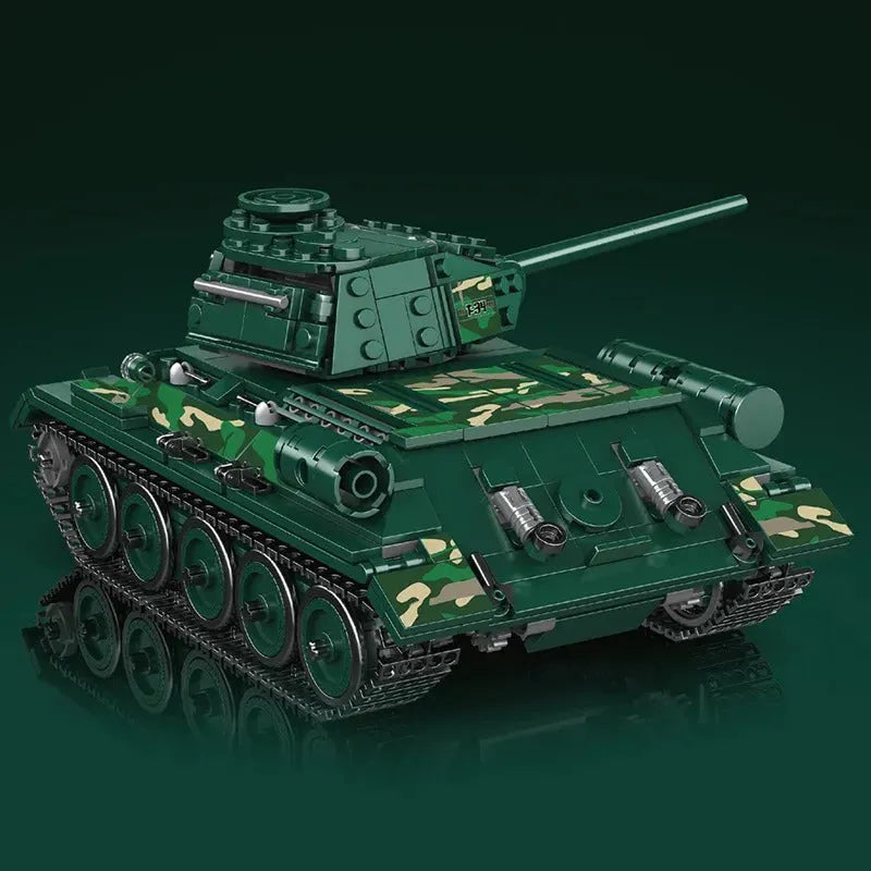 Building Blocks Military RC APP MOC Motorized T34 Medium Tank Bricks Toys - 3