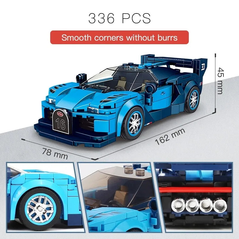 Building Blocks Mini Bugatti Vision GT Sports Racing Car Bricks Toys 27001 - 4