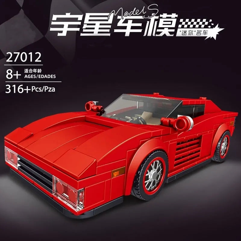Building Blocks Mini Ferrari Testarossa Classic Racing Sports Car Bricks Toy 27012 - 2