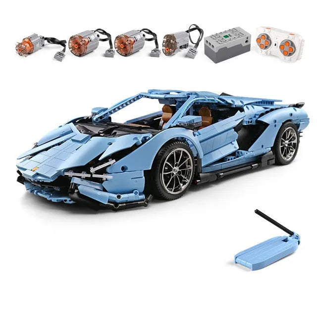 Building Blocks MOC 13056 APP RC Racing Car Lamborghini Hyper Bricks Toy Construction Set Toys - 1