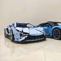 Thumbnail for Building Blocks MOC 13056 APP RC Racing Car Lamborghini Hyper Bricks Toy - 12