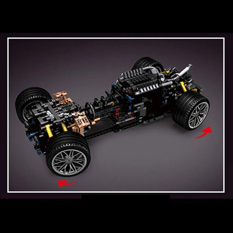 Building Blocks MOC 13056 Roadster Lamborghini Hyper Racing Car Bricks Toy - 5