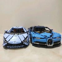 Thumbnail for Building Blocks MOC 13056 Roadster Lamborghini Hyper Racing Car Bricks Toy - 15