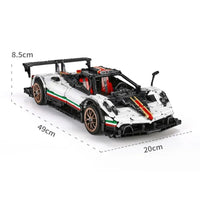 Thumbnail for Building Blocks MOC 13060 Pagani Zonda R Racing Car Supercar Bricks Toys - 10