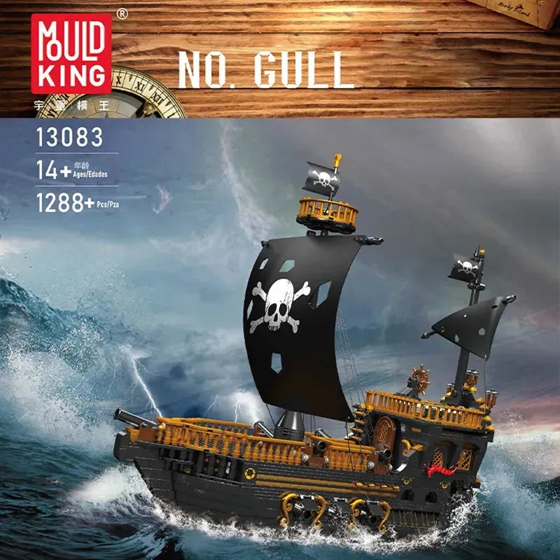 Building Blocks MOC 13083 Pirates Of Caribbean The Seagull Ship Bricks Toy - 3
