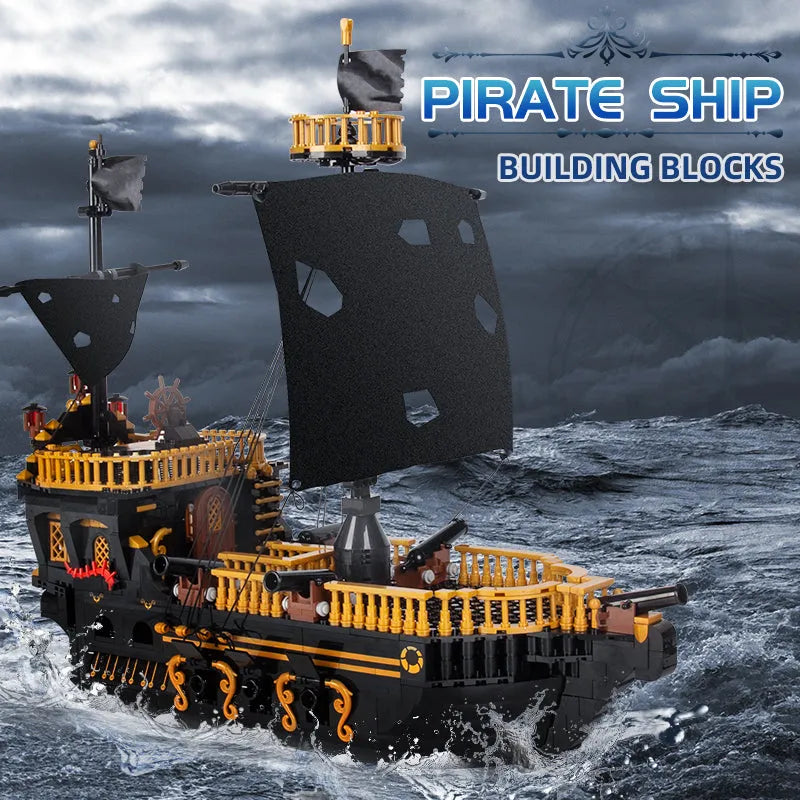 Building Blocks MOC 13083 Pirates Of Caribbean The Seagull Ship Bricks Toy - 6