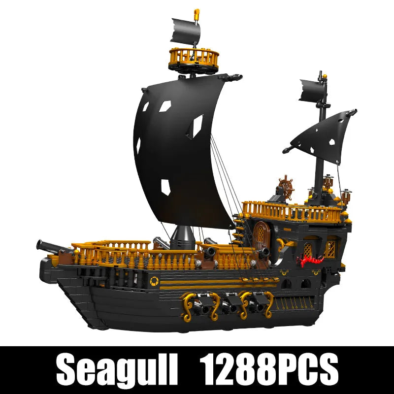 Building Blocks MOC 13083 Pirates Of Caribbean The Seagull Ship Bricks Toy - 1