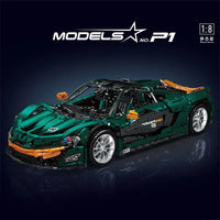 Thumbnail for Building Blocks MOC 13091 RC APP Motorized Hypercar P1 Racing Car Bricks Toys Construction Set Toys - 2