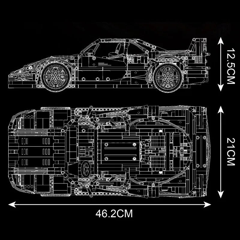 Building Blocks MOC 13095 Super Ferrari F40 Racing Sports Car Bricks Toy - 5