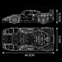 Thumbnail for Building Blocks MOC 13095 Super Ferrari F40 Racing Sports Car Bricks Toy - 5