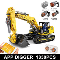 Thumbnail for Building Blocks MOC 13112 Tech RC Link Belt 250 Excavator Truck Bricks Toys - 1