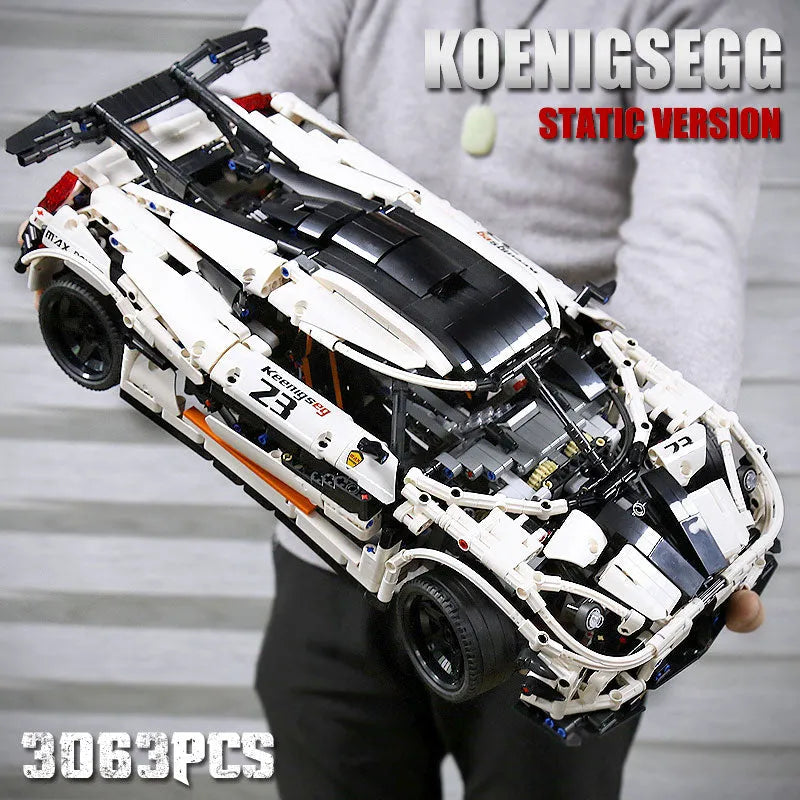 Building Blocks MOC 13120 Supercar Koenigsegg One Racing Car Bricks Toys - 2