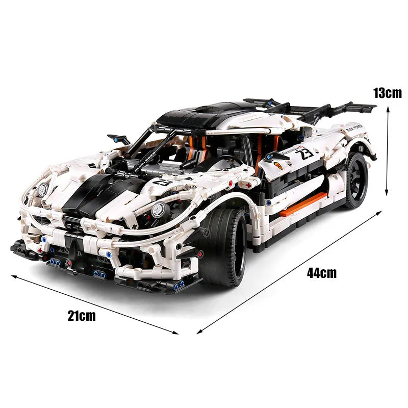 Building Blocks MOC 13120 Supercar Koenigsegg One Racing Car Bricks Toys - 6