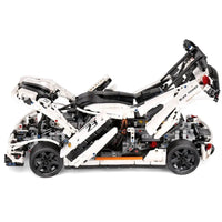 Thumbnail for Building Blocks MOC 13120 Supercar Koenigsegg One Racing Car Bricks Toys - 8