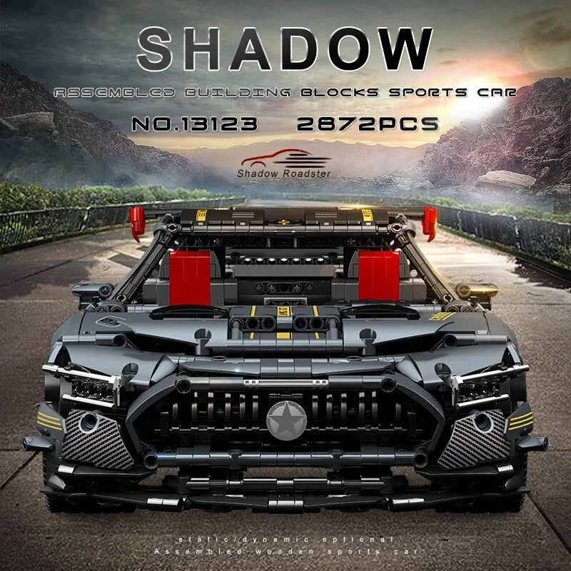 Building Blocks MOC 13123 AMG GTR Shadow Roadster Racing Car Bricks Toys - 3