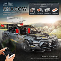 Thumbnail for Building Blocks MOC 13123 RC APP Shadow Roadster AMG GTR Racing Car Bricks Toy - 7