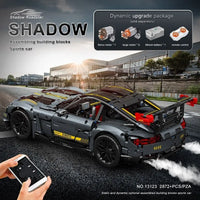 Thumbnail for Building Blocks MOC 13123 RC APP Shadow Roadster AMG GTR Racing Car Bricks Toy - 8