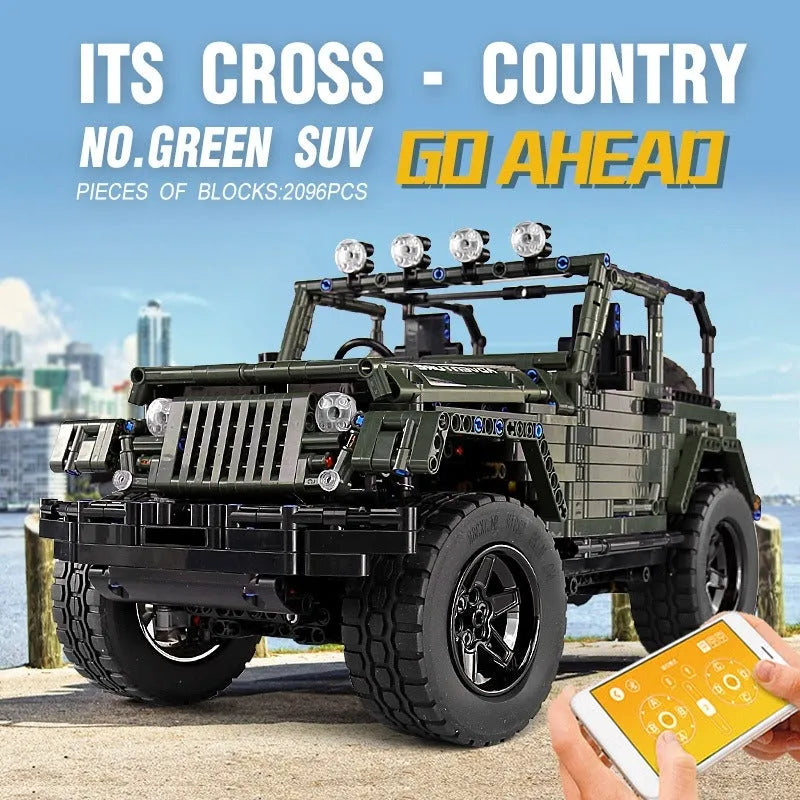 Building Blocks MOC 13124 RC APP 4WD Off-Road Adventure SUV Car Bricks Toy Construction Set Toys - 2