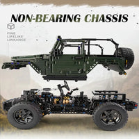 Thumbnail for Building Blocks MOC 13124 RC APP 4WD Off-Road Adventure SUV Car Bricks Toy Construction Set Toys - 9