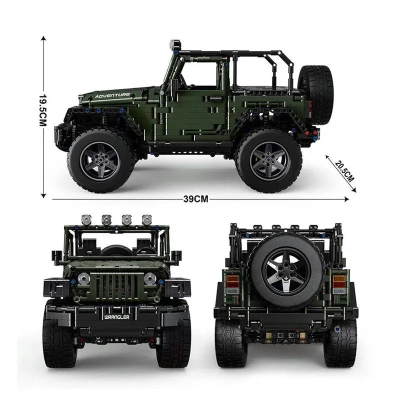 Building Blocks MOC 13124 RC APP 4WD Off-Road Adventure SUV Car Bricks Toy Construction Set Toys - 13