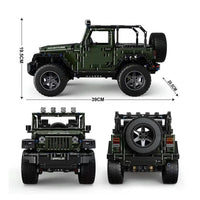 Thumbnail for Building Blocks MOC 13124 RC APP 4WD Off-Road Adventure SUV Car Bricks Toy Construction Set Toys - 13