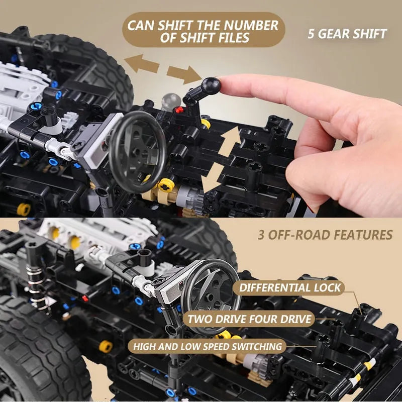 Building Blocks MOC 13124 RC APP 4WD Off-Road Adventure SUV Car Bricks Toy Construction Set Toys - 10