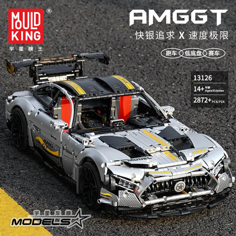 Building Blocks MOC 13126 AMG GTR QUICKSILVER Racing Car Bricks Toys - 13
