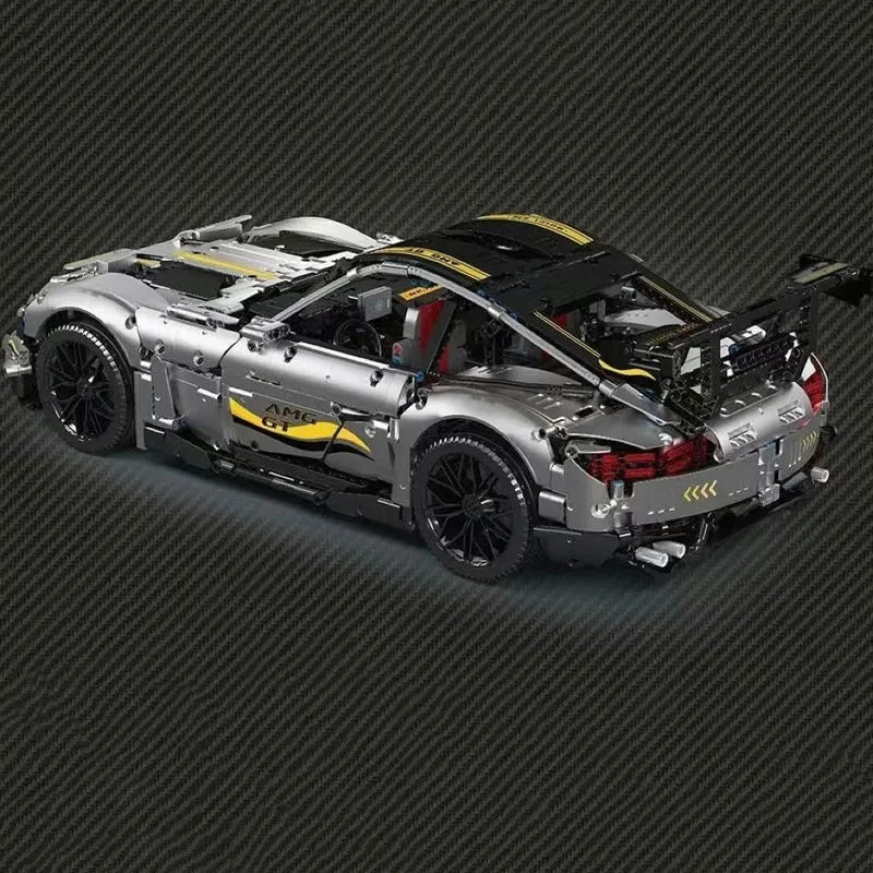 Building Blocks MOC 13126 AMG GTR QUICKSILVER Racing Car Bricks Toys - 8