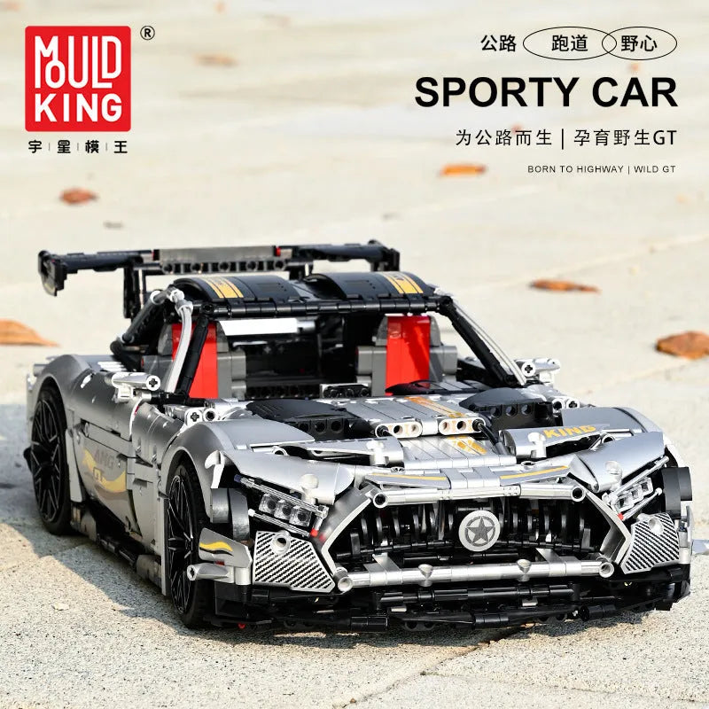 Building Blocks MOC 13126 AMG GTR QUICKSILVER Racing Car Bricks Toys - 2