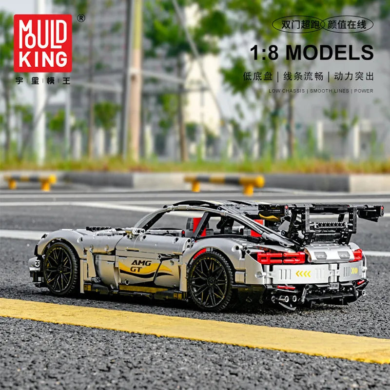 Building Blocks MOC 13126 AMG GTR QUICKSILVER Racing Car Bricks Toys - 3