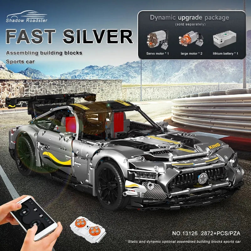 Building Blocks MOC 13126 RC APP QUICKSILVER Racing Car Bricks Toy - 5
