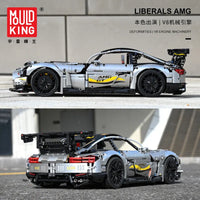 Thumbnail for Building Blocks MOC 13126 RC APP QUICKSILVER Racing Car Bricks Toy - 10
