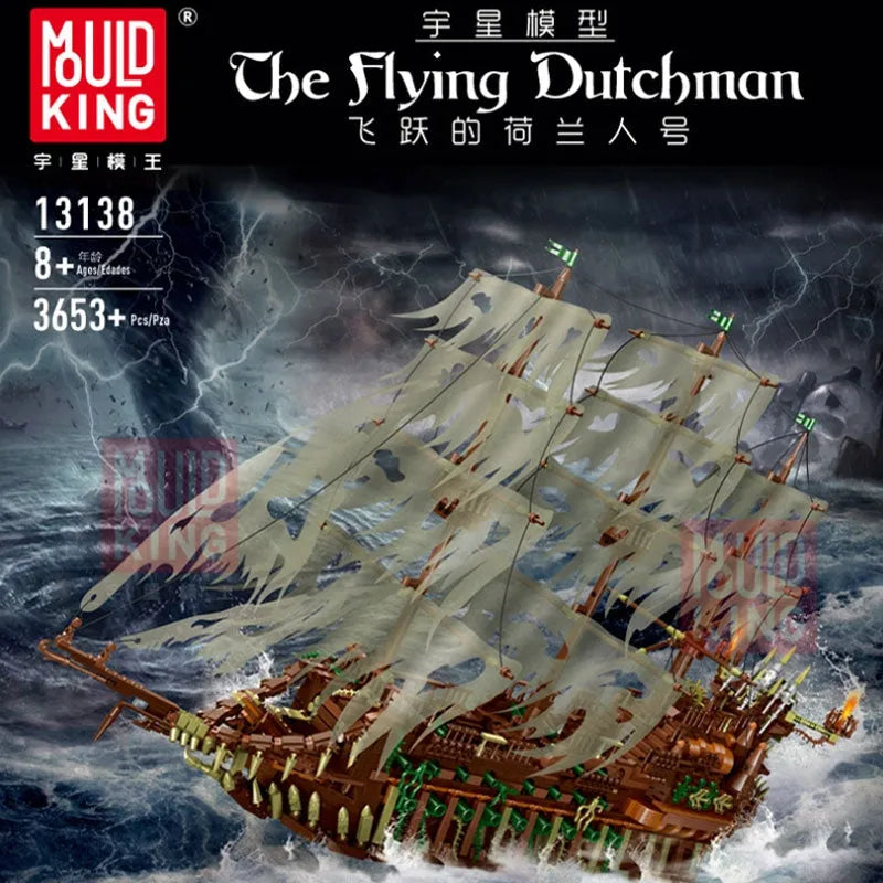 Building Blocks MOC 13138 Pirates Of Caribbean Flying Dutchman Ship Bricks Toy - 4