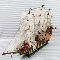 Thumbnail for Building Blocks MOC 13138 Pirates Of Caribbean Flying Dutchman Ship Bricks Toy - 13
