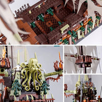 Thumbnail for Building Blocks MOC 13138 Pirates Of Caribbean Flying Dutchman Ship Bricks Toy - 9