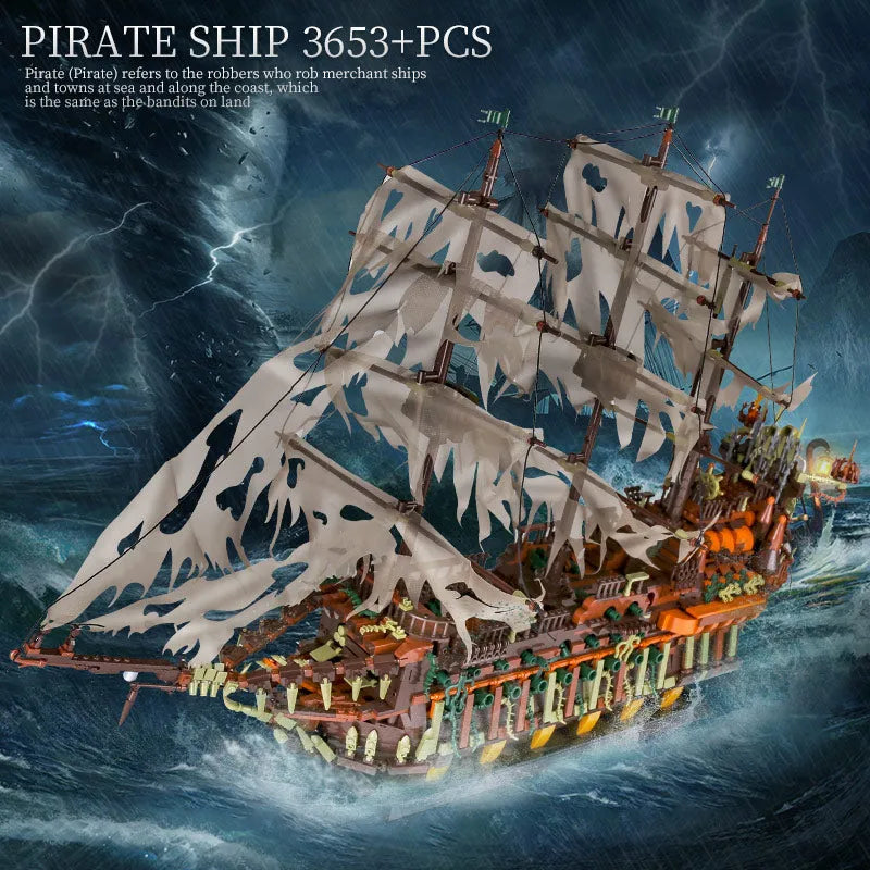 Building Blocks MOC 13138 Pirates Of Caribbean Flying Dutchman Ship Bricks Toy - 2
