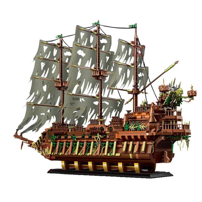 Building Blocks MOC 13138 Pirates Of Caribbean Flying Dutchman Ship Bricks Toy - 1