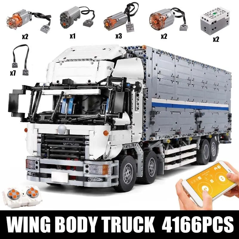 Building Blocks MOC 13139 APP Motorized RC Heavy Wing Body Truck Bricks Toy - 19