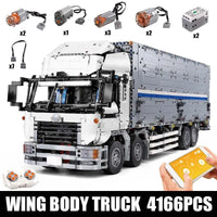 Thumbnail for Building Blocks MOC 13139 APP Motorized RC Heavy Wing Body Truck Bricks Toy - 19