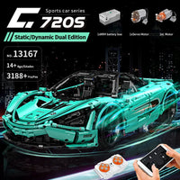 Thumbnail for Building Blocks MOC 13167 McLaren 720S Sport Racing Car Bricks Toys - 2