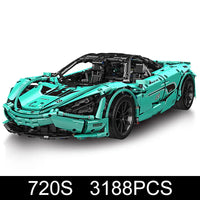 Thumbnail for Building Blocks MOC 13167 McLaren 720S Sport Racing Car Bricks Toys Construction Set Toys - 1