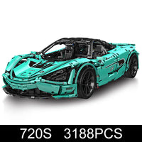 Thumbnail for Building Blocks MOC 13167 McLaren 720S Sport Racing Car Bricks Toys - 1