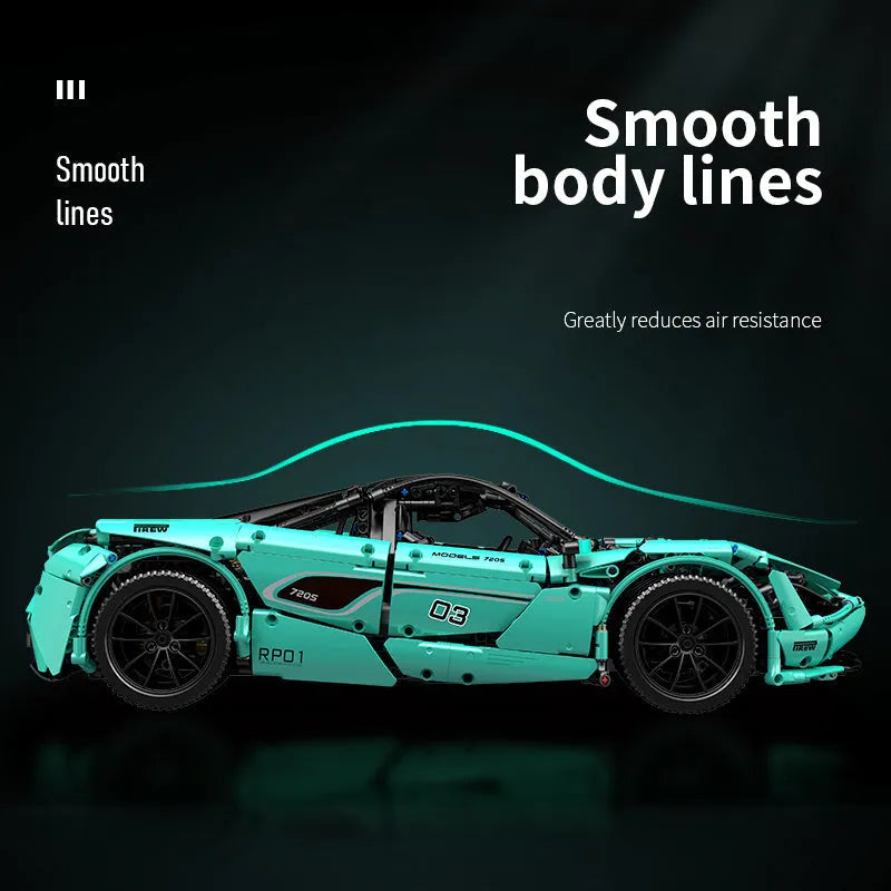 Building Blocks MOC 13167 McLaren 720S Sport Racing Car Bricks Toys Construction Set Toys - 5