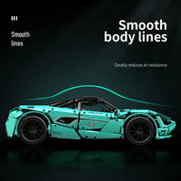 Thumbnail for Building Blocks MOC 13167 McLaren 720S Sport Racing Car Bricks Toys Construction Set Toys - 5