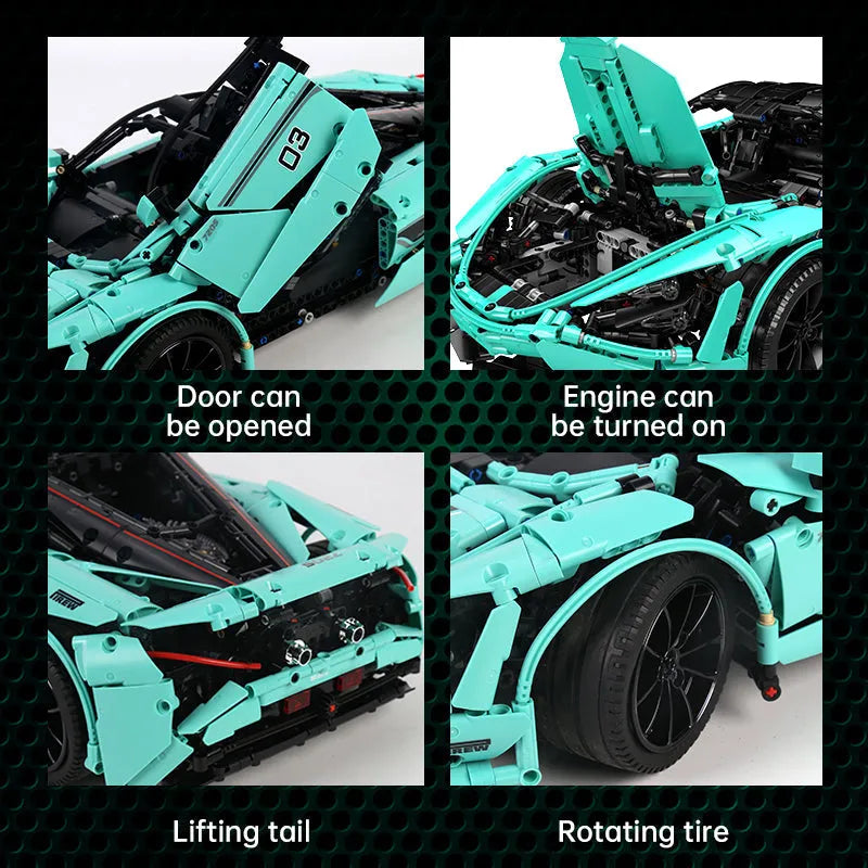 Building Blocks MOC 13167 McLaren 720S Sport Racing Car Bricks Toys Construction Set Toys - 6