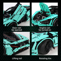 Thumbnail for Building Blocks MOC 13167 McLaren 720S Sport Racing Car Bricks Toys Construction Set Toys - 6