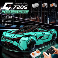 Thumbnail for Building Blocks MOC 13167 McLaren 720S Sport Racing Car Bricks Toys Construction Set Toys - 3