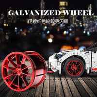 Thumbnail for Building Blocks MOC 13172 Nissan GTR Coupe Sports Racing Car Bricks Toy Construction Set Toys - 11