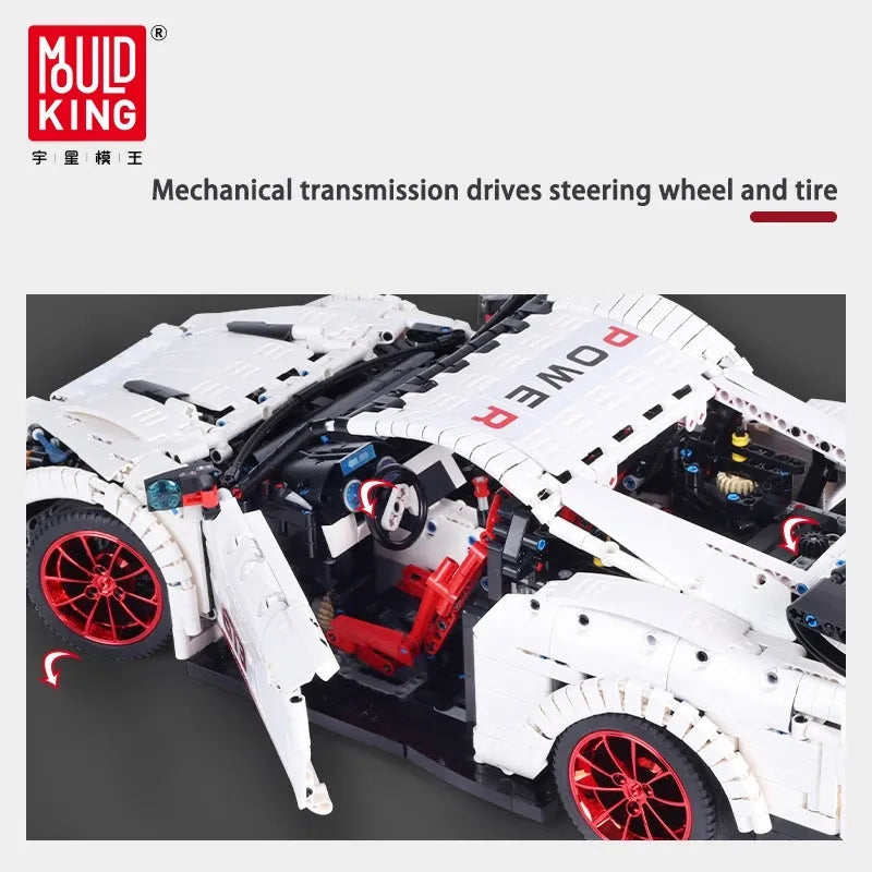 Building Blocks MOC 13172 Nissan GTR Coupe Sports Racing Car Bricks Toy Construction Set Toys - 5